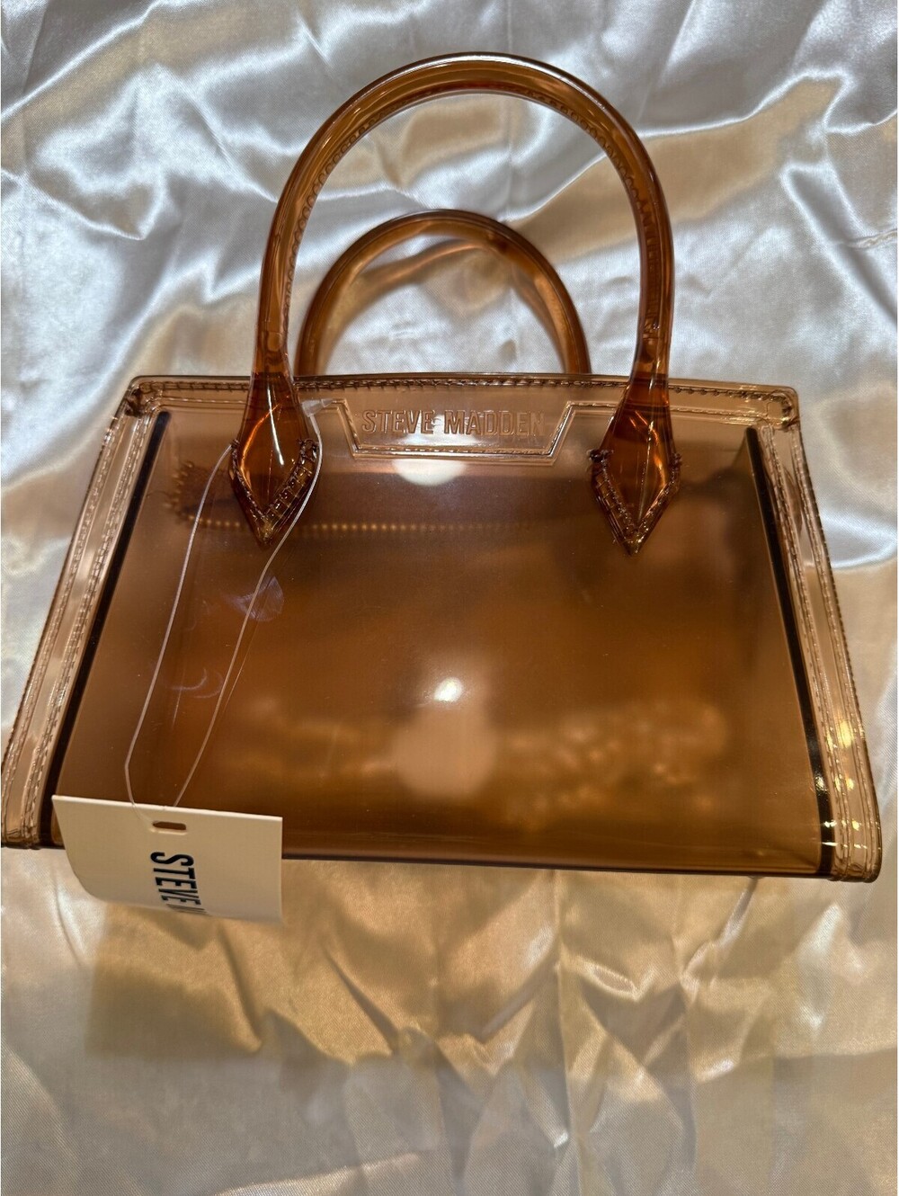 Steve Madden Tan Jelly Top Handle Bag NWT